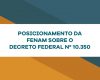 Posicionamento da Fenam sobre o Decreto Federal nº 10.350