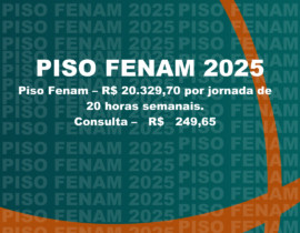 Piso salarial da FENAM 2025